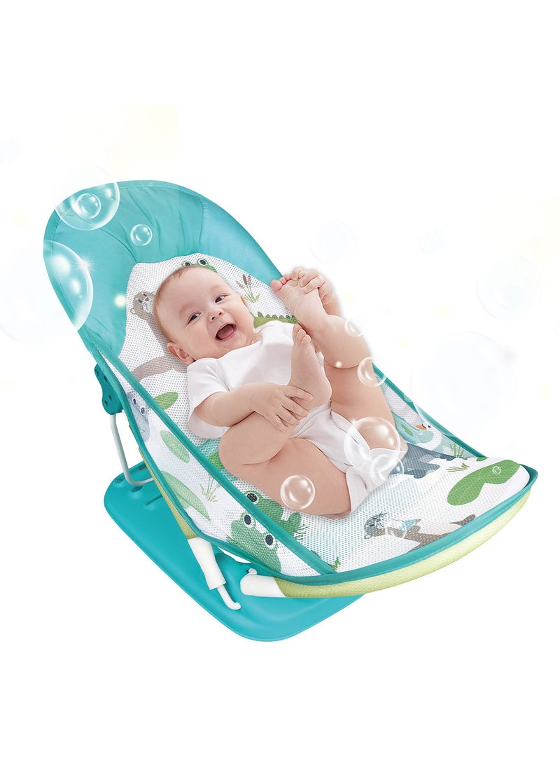 MaBaby - Baby Bath Chair with Pillow/Blue and Green/No Function Age Standard 0+, Load Capacity 9kg - Image 1
