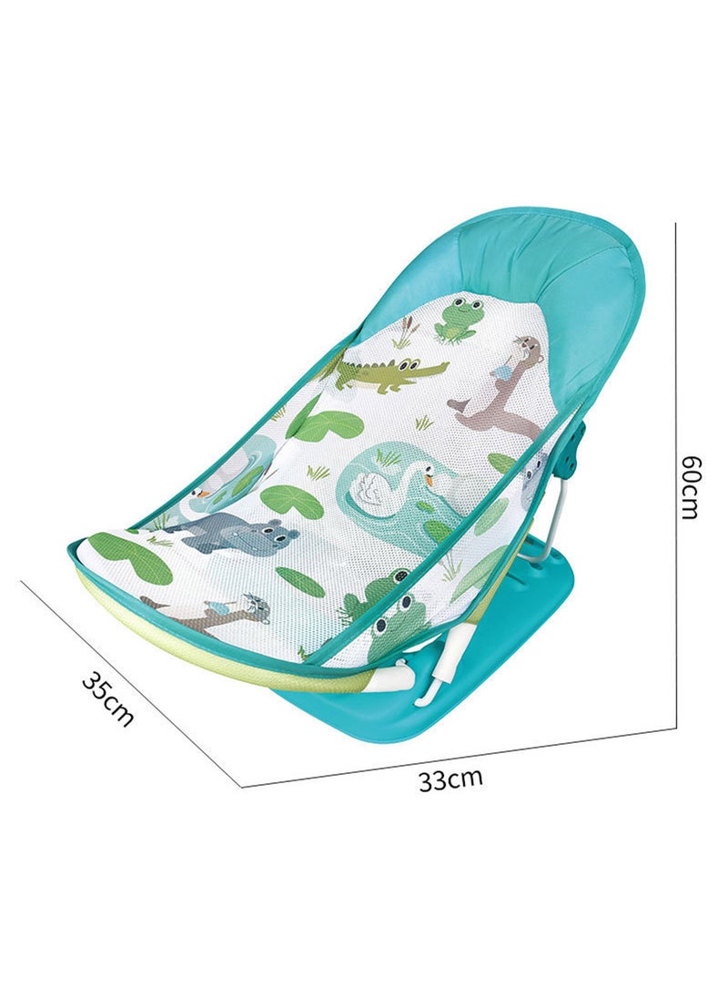 MaBaby - Baby Bath Chair with Pillow/Blue and Green/No Function Age Standard 0+, Load Capacity 9kg - Image 1