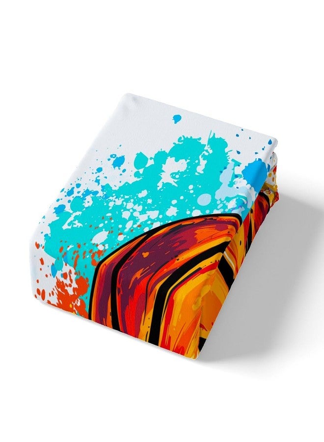 Castle Fairy Watercolor Tie-dye Bedding Set,Cartoon Basketball Print Duvet Cover for Kid Teen Boys Girls,Youthful Comforter Cover Decorative Room,Sports Gaming Quilt Cover with 2 Pillowcases,Full Size - Image 5