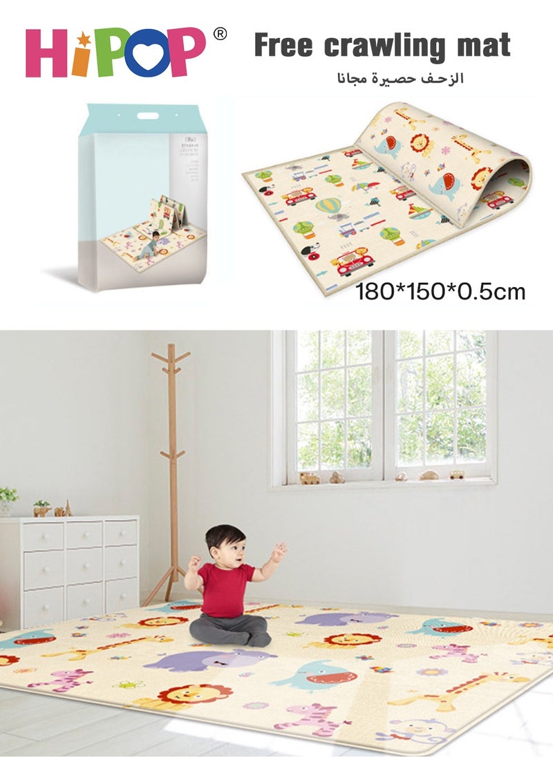 HIPOP - Baby Playpen 150*180cm,with Climbing Mat and 60 Sea Balls,Indoor Play Game Fence - Image 1