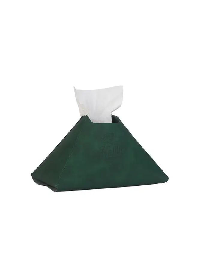 Brown PU Leather Tissue Box Napkin Holder With Faux Embossed Design For Office Home Table - Image 5