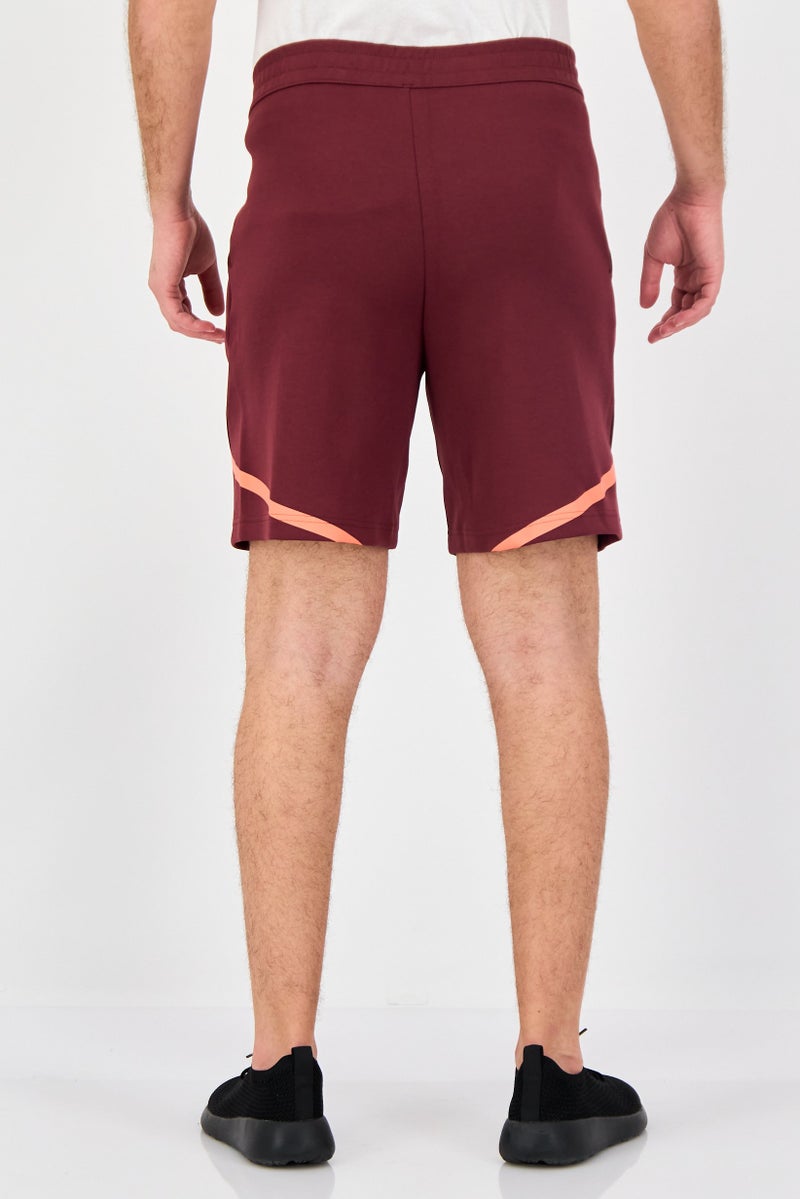 Adidas Men Sportswear Fit Brand Logo Outdoor Shorts, Maroon - Image 3