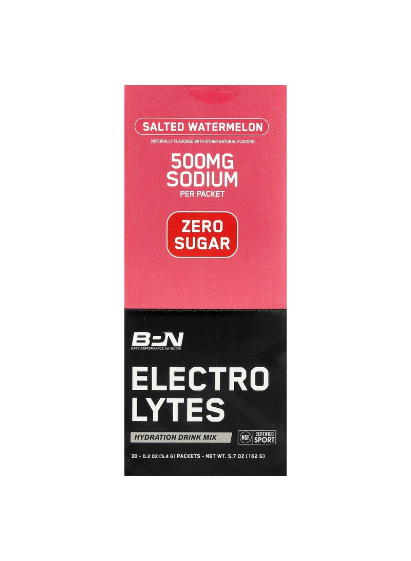 Electrolytes, Hydration Drink Mix, Salted Watermelon, 30 Packets, 0.2 oz (5.4 g) Each