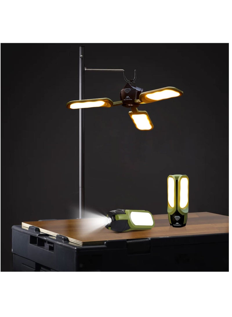 LED Camping Lantern for Power Outages, Rechargeable Flashlights with 2 Work Modes Survival Lanterns, Portable Camping Accessories Night Lights, IPX6 Waterproof Tent Lights Emergency Hurricane - Image 2