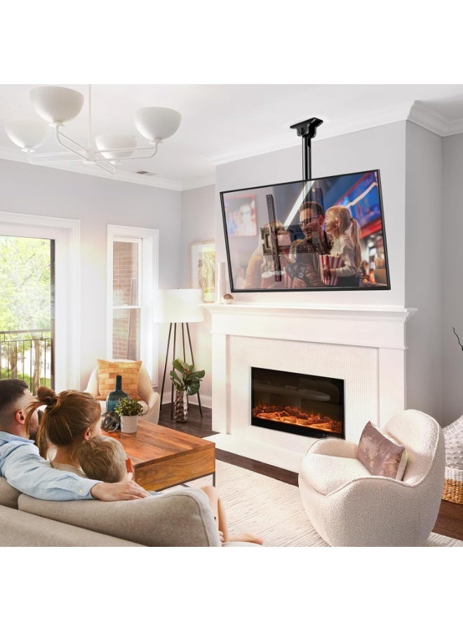 قاعدة تعليق تلفزيون سقفية بحركة كاملة – تناسب شاشات 26 إلى 55 بوصة LCD و LED و OLED، تتحمل حتى 99 رطل، قياس VESA 400x400 ملم - Image 2