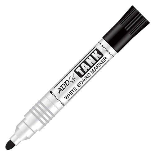 ADD Gel Tank Whiteboard Marker Set, Refillable, 10-Pack, Blue/Black/Red/Green - Image 2