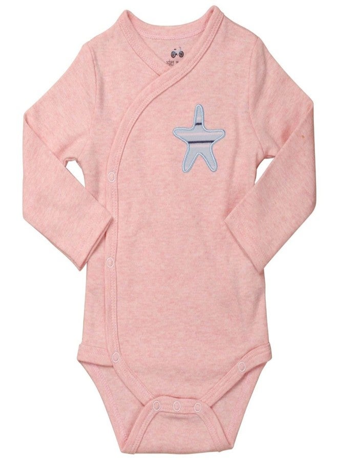 Asher and Olivia Clothes Baby Kimono Side Snap Girl Long Sleeve Bodysuit 6-9 Months - Image 2