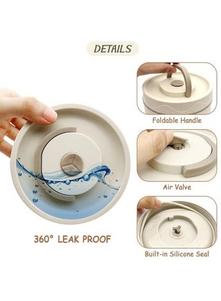 304 Stainless Steel Three Layer Insulated Lunch Box Bento Box Food Container With Insulation Bag（3-Layer White） - view 3