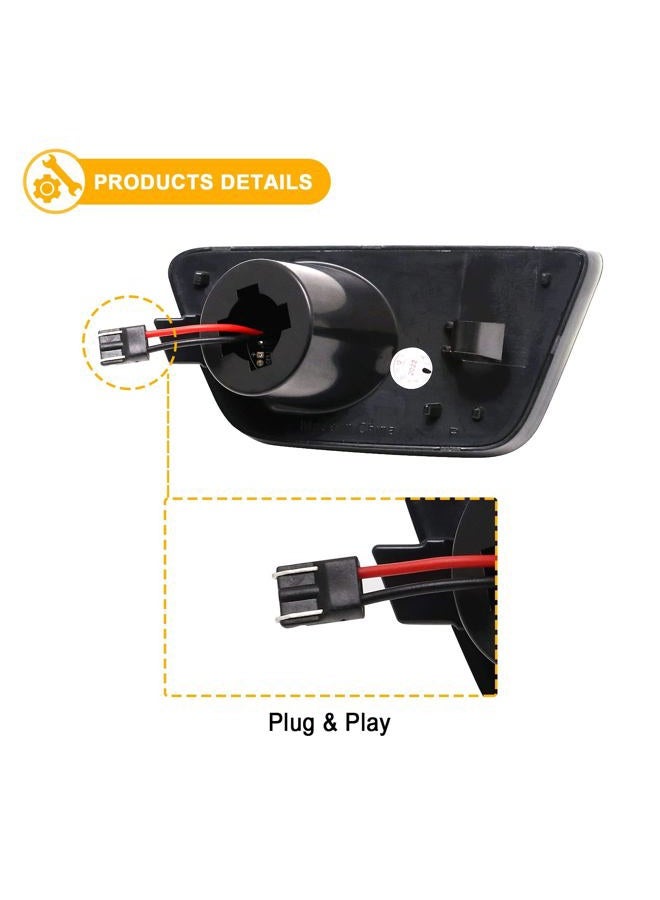 R&F Auto Smoked Lens LED Bumper Side Marker Light Replacement for Cruze 2011 2012 2013 2014 2015, for Cruze Limited 2016 Driver and Passenger Side Blinker Lamps Fender Turn Side Signal Lights - Image 5