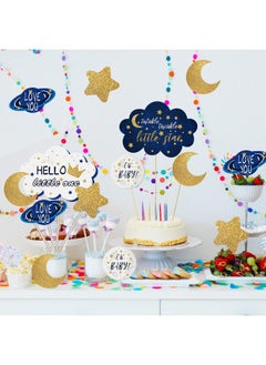 BOAO 24 Pcs Twinkle Small Star Centerpiece Sticks for Baby Shower Star Party Table Toppers Birthday Party Decoration Moon Decoration Glitter Star Centerpieces Birthday Party Supplies  - Image 5