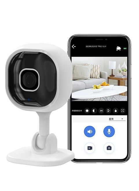 Indoor Surveillance Camera, 1080p HD Video, Live Transmission Mobile Phone App, WiFi Camera, Baby Monitor with Camera, Continuous Power Supply, Two-Way Audio, Motion Sensor, Night Vision