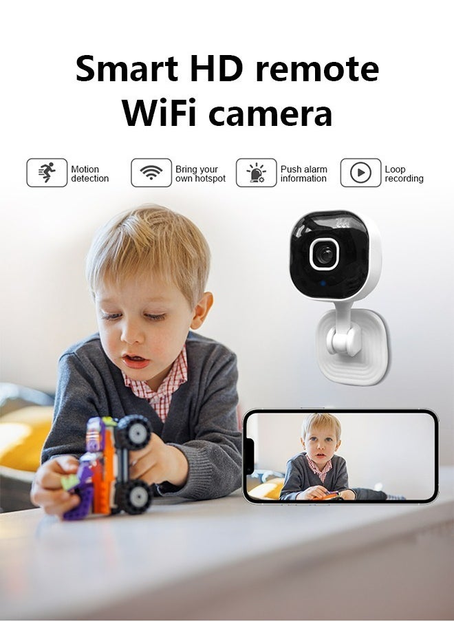 Indoor Surveillance Camera, 1080p HD Video, Live Transmission Mobile Phone App, WiFi Camera, Baby Monitor with Camera, Continuous Power Supply, Two-Way Audio, Motion Sensor, Night Vision