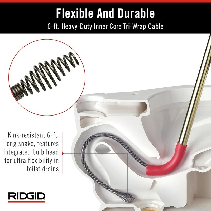 RIDGID أوجر المرحاض RIDGID K-6P برأس مصباح - Image 5