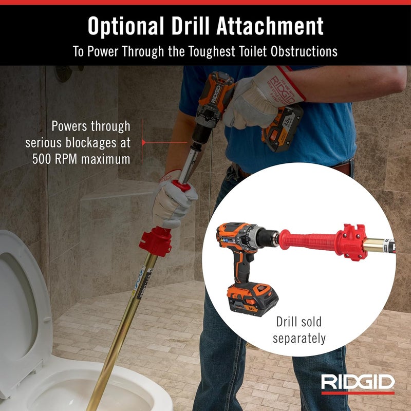 RIDGID أوجر المرحاض RIDGID K-6P برأس مصباح - Image 3