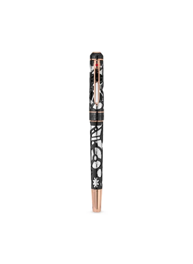 Saint Honore Paris Monceau Grey &amp; Rose Gold Pen for Men's