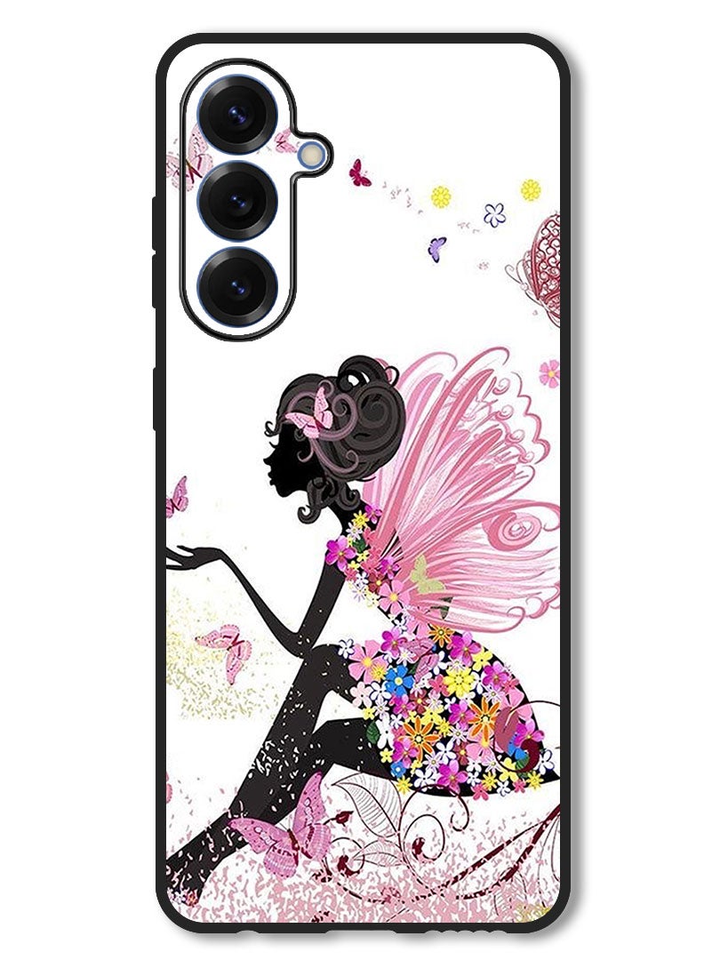Theodor Case Compatible with Samsung Galaxy A26 Protection Shockproof Bumper Cover Butterfly Girl - Image 1