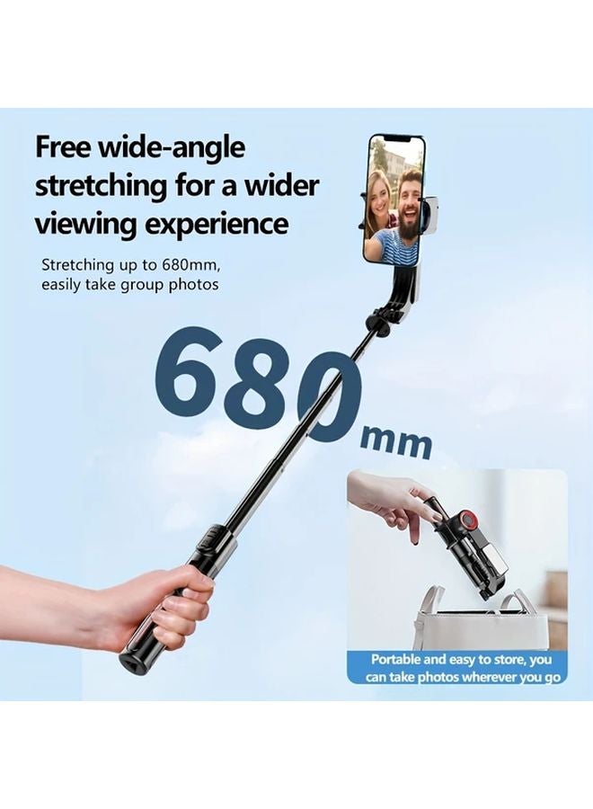 Advanced Version Smartphone Gimbal Stabilizer with Beauty Light Wireless Remote Black - Image 3