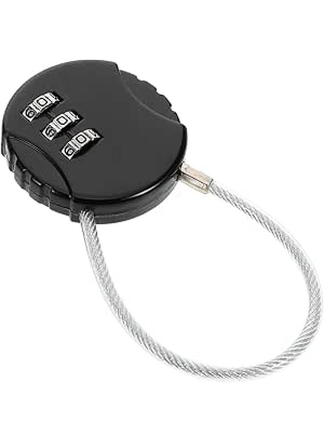 Heavy Duty Metal Combination Padlock Portable 3 Digit Resettable Code for Luggage Suitcase Backpack Gym Lockers - Image 1