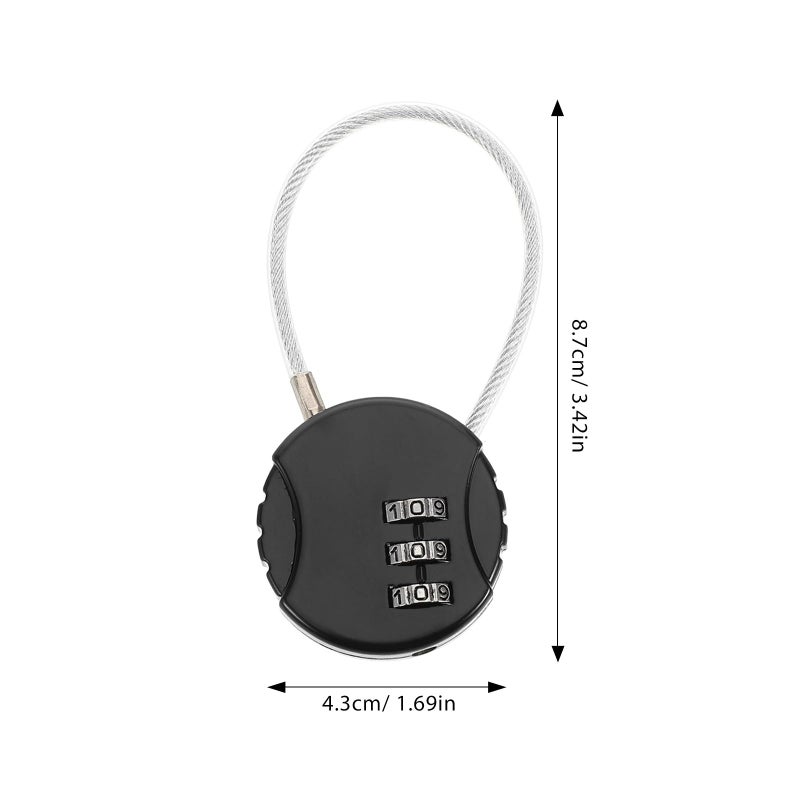 Heavy Duty Metal Combination Padlock Portable 3 Digit Resettable Code for Luggage Suitcase Backpack Gym Lockers - Image 3