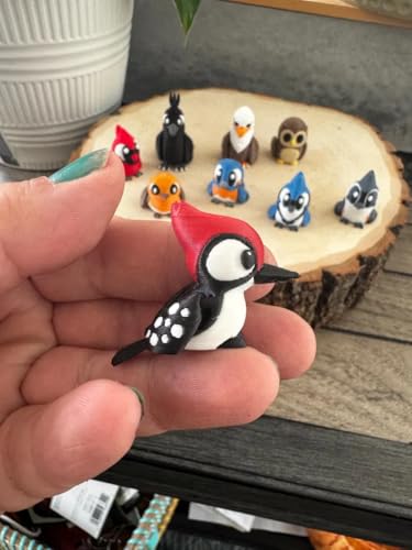 YILCER 3D Printed Animals Set 15Pcs Articulated Bird Toys Pocket Pets Desk Pets with Macaw Owl Sensory Fidget Toys for Kids 46 57 812 Gifts for Bird Lovers - Image 5