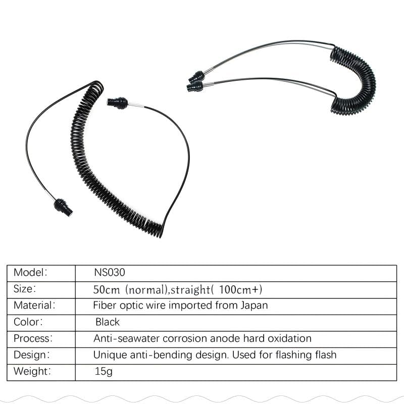 nitescuba Diving Flash Multi-core Fiber Optic Cable Ball Head for Camera Housing Sea&sea Ys D2 YSD3 Inon S-2000 Z330 Strobe Flashlight Optic Coiled Cord - Image 2