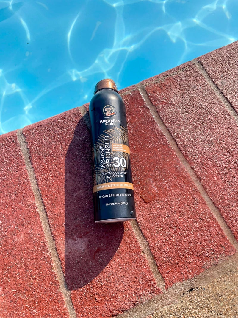 Australian Gold Continuous Spray Sunscreen with Instant Bronzer SPF 30, Immediate Glow & Dries Fast Water Resistant NonGreasy Oxybenzone Free Cruelty Free, Bronzer New, Orange, 6 Oz - Image 2