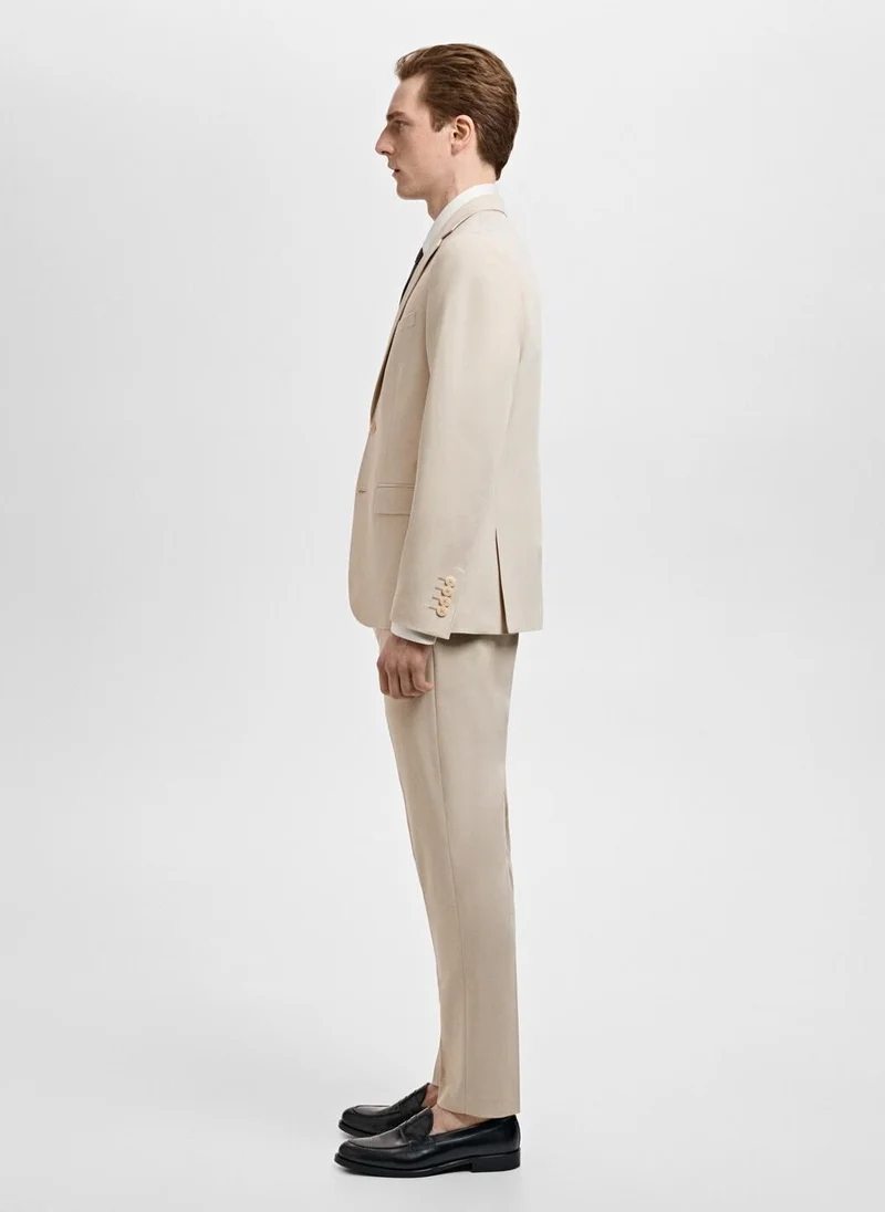 Mango Man Stretch Fabric Super Slim-Fit Suit Jacket