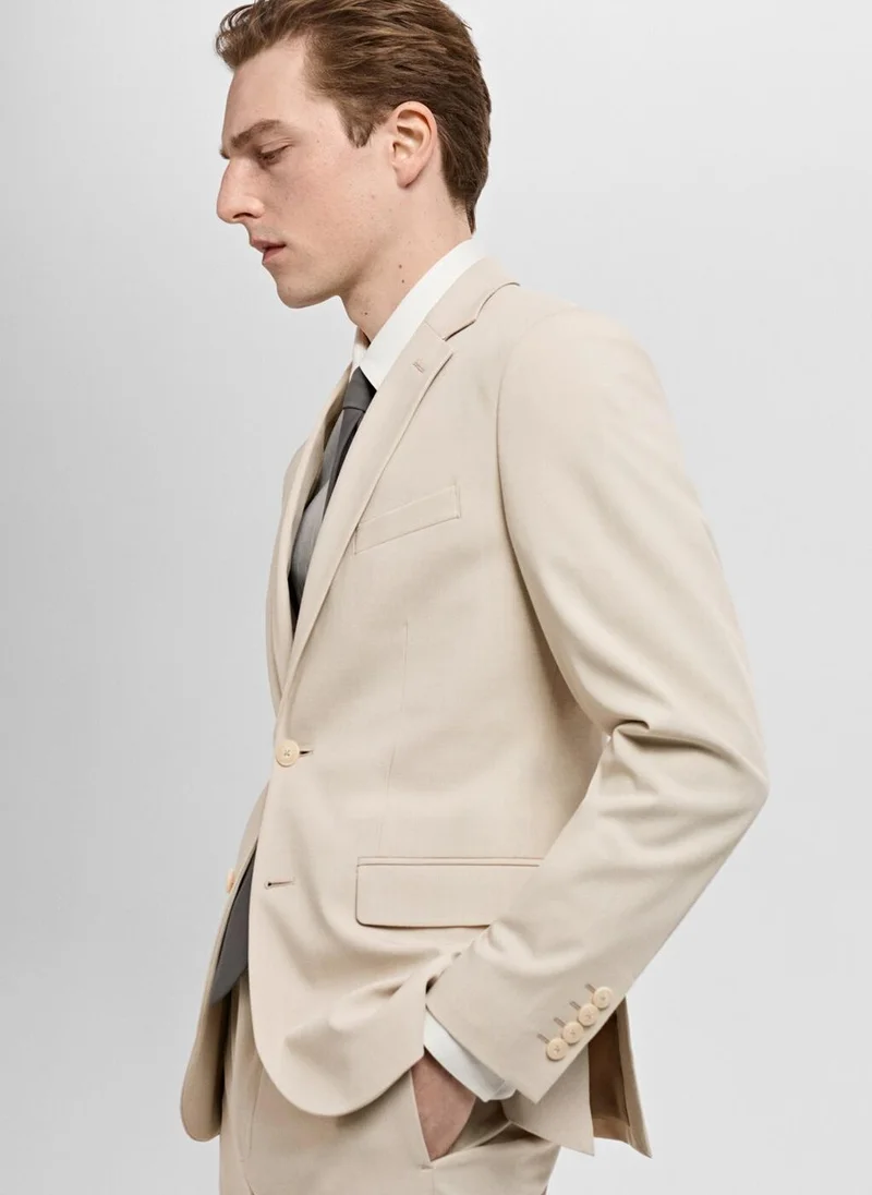 Mango Man Stretch Fabric Super Slim-Fit Suit Jacket