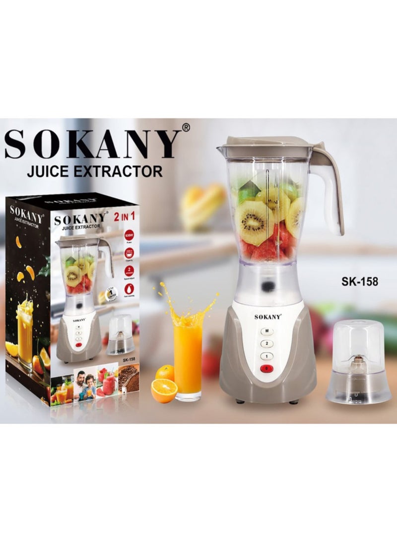sokany blender sokany sk 158 2 in 1 watts 600 