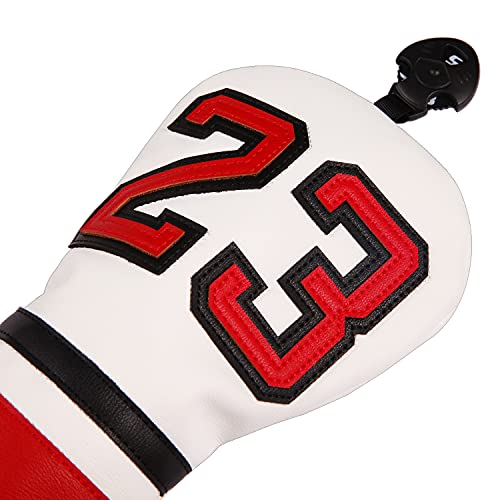 SHABIER Golf Sports Style Golf Wood Club Headcover Driver Cover for Taylormade M5 M6 Driver (White 23 Fairway Cover) - Image 3