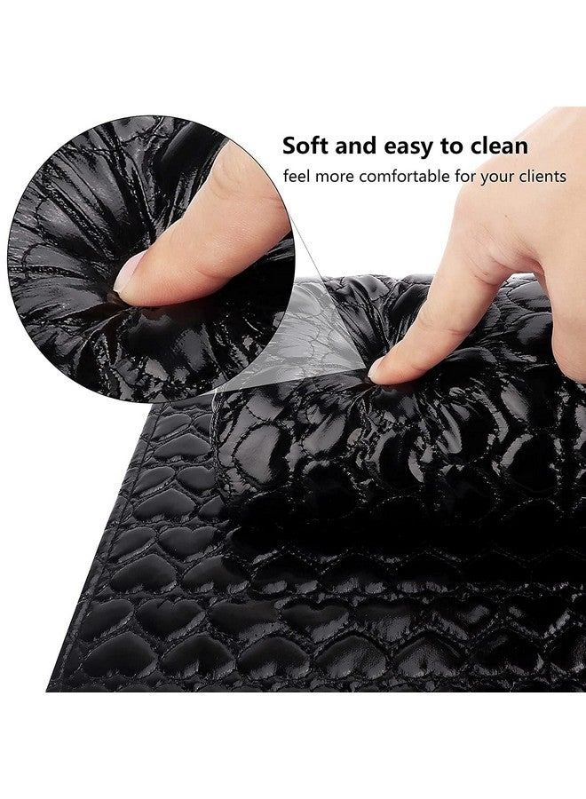 STORE 2508 Store2508 Soft PU Leather Nail Art Hand Rest Cushion & Mat 2 Sets (Black) - Image 4