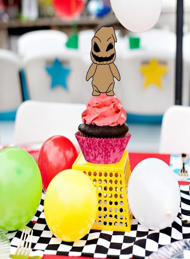 fancigo 25Pcs Nightmare Cake Decorations with 24pcs Cupcake Toppers, 1pcs Cake Topper for Nightmare Birthday Party Supplies - Image 4