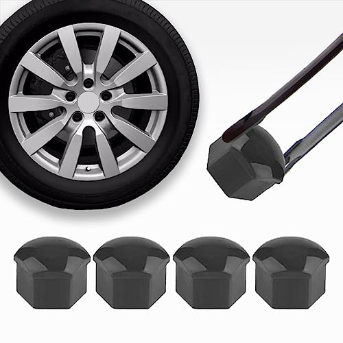 ASUBHA 20PCS Lug Nut Covers, Wheel Nut Caps, 21mm Wheel Hub Screw Covers with Removal Tool, Automotive Exterior Accessories Hexagonal Plastic Tire Center Bolt Protection Caps for Most Vehicles - Image 4