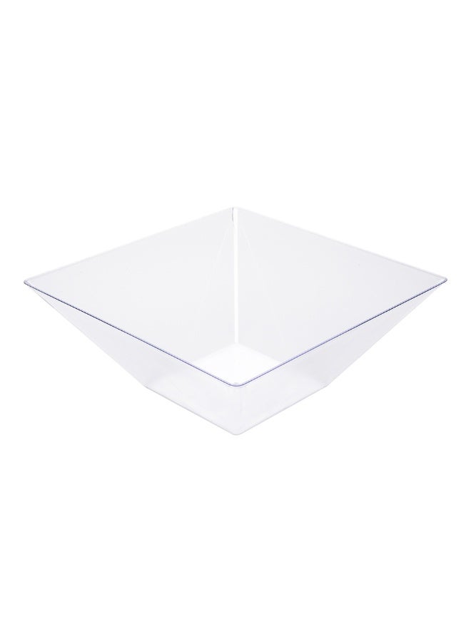 Restaurantware 160 Ounce Square Bowls, 25 Disposable Salad Bowls - Heavy-Duty, Large, Clear Plastic Serving Bowls, For Parties, Catering, Or Buffets, Serve Desserts, Salads, Or Appetizers - Image 1