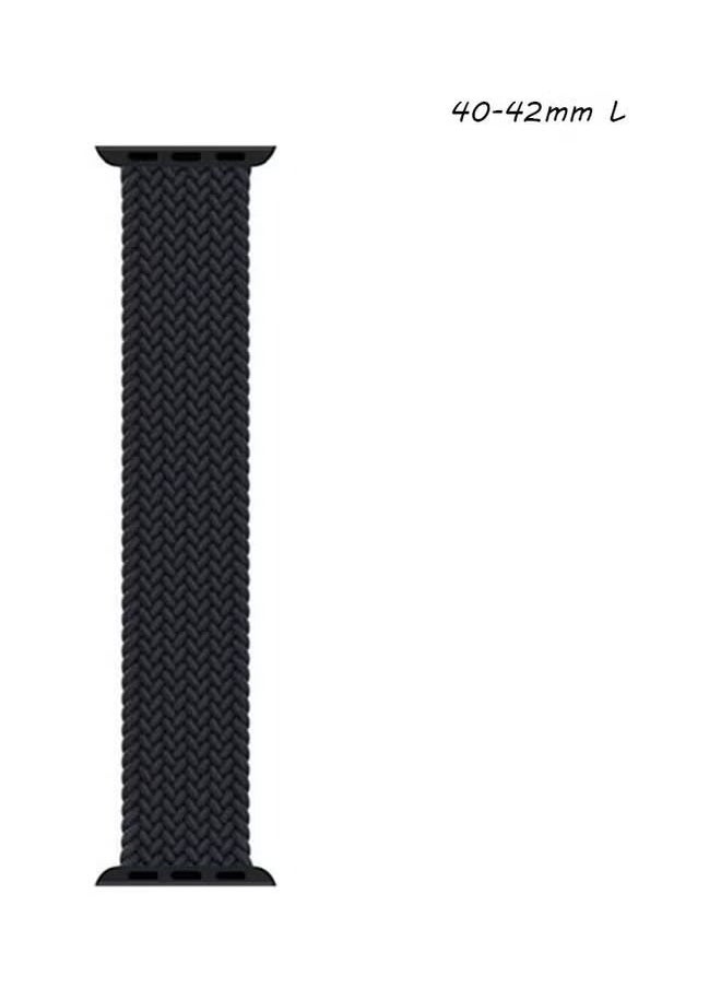 VILILY Braided Replacement Strap For IWatch Series 1/2/3/4/5/6/SE 40-42mm No Buckles Stretchable Braided Sport Elastics Replacement Wristband Black  - Image 3