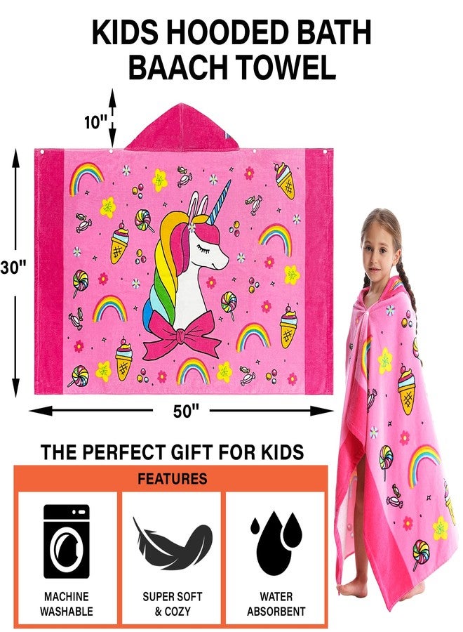 Bavilk Kids Bath Towels, Kids Towel Girls Boys Hooded Beach,Bathroom,Pool Swim Towels 30 × 50 INCH Large Size Ultra Absorbent Cute Cartoon Animal Full Vitality 100% Cotton Wearable Wrap for Child - Image 4
