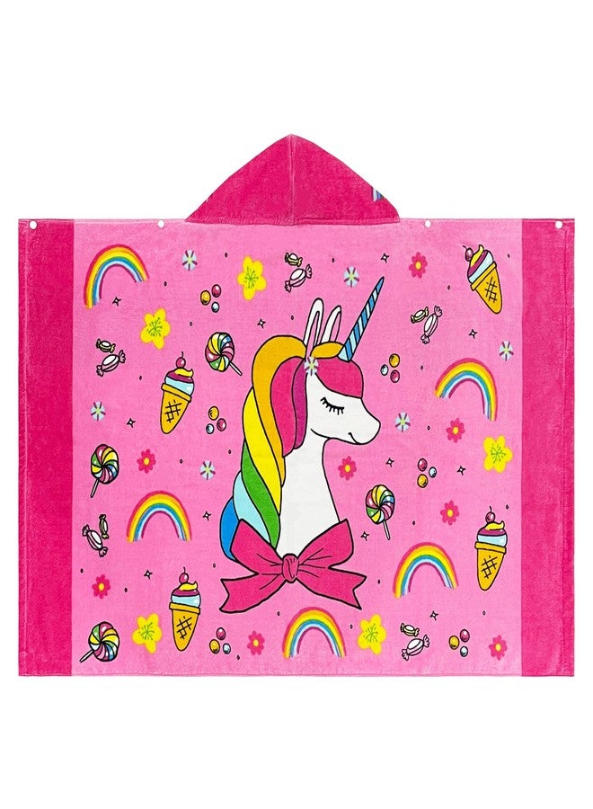 Bavilk Kids Bath Towels, Kids Towel Girls Boys Hooded Beach,Bathroom,Pool Swim Towels 30 × 50 INCH Large Size Ultra Absorbent Cute Cartoon Animal Full Vitality 100% Cotton Wearable Wrap for Child - Image 2