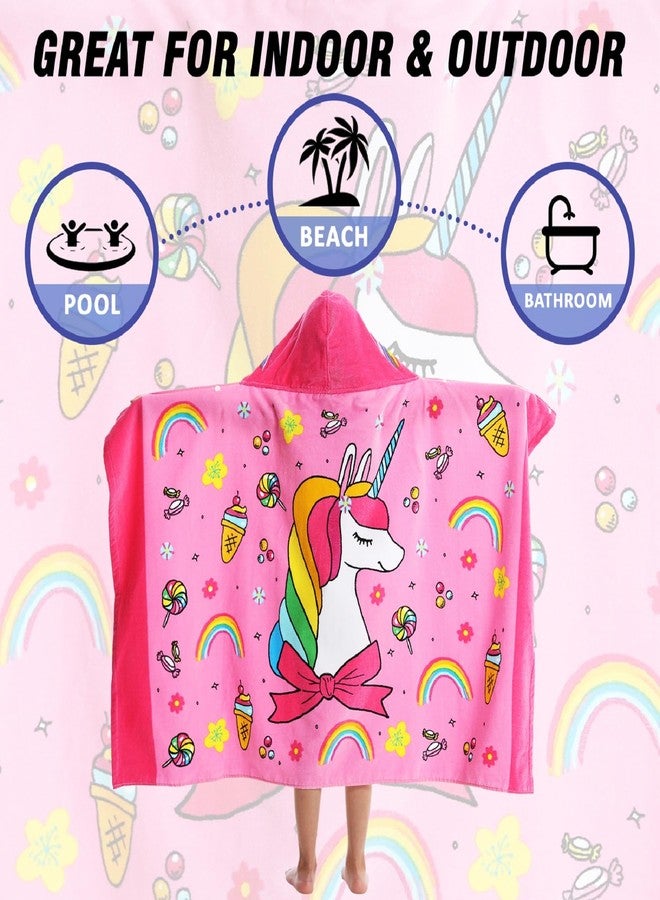 Bavilk Kids Bath Towels, Kids Towel Girls Boys Hooded Beach,Bathroom,Pool Swim Towels 30 × 50 INCH Large Size Ultra Absorbent Cute Cartoon Animal Full Vitality 100% Cotton Wearable Wrap for Child - Image 5