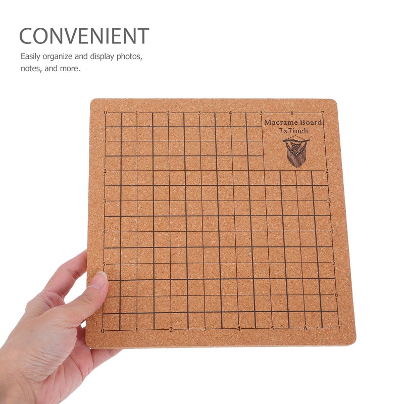 1 Set Macrame Tools Kit With Cork Board And Pins For Beginners Unique Home Decor For Office Or Home Use Manage Schedules - Image 3