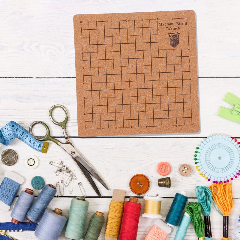 1 Set Macrame Tools Kit With Cork Board And Pins For Beginners Unique Home Decor For Office Or Home Use Manage Schedules - Image 5