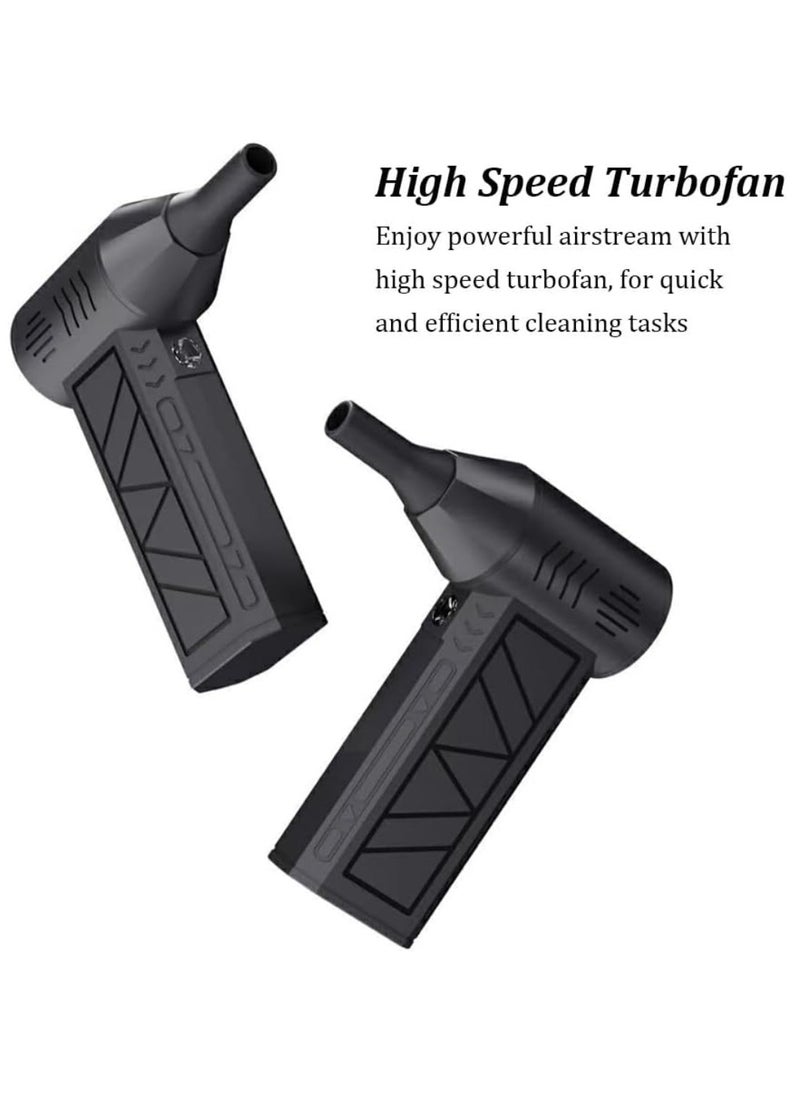 JAJEEK Compressed Air Duster Dust Blower Jet Dry Mini Blower 130,000 RPM Air Blower Super Fan Turbo Powered Portable Turbo Fan Vacuum Cleaner Portable Blower Violent Fan Electric Cordless Car Dryer - Image 5