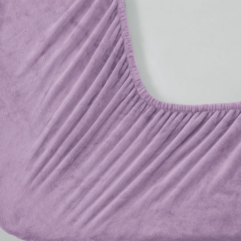 BEDELITE Flannel Sheets Queen Size Lavender - Super Soft Fleece Sheets Set Fluffy Extra Plush  4 Piece(Include Fitted Sheet  Flat Sheet  2 Pillowcases) - Image 5