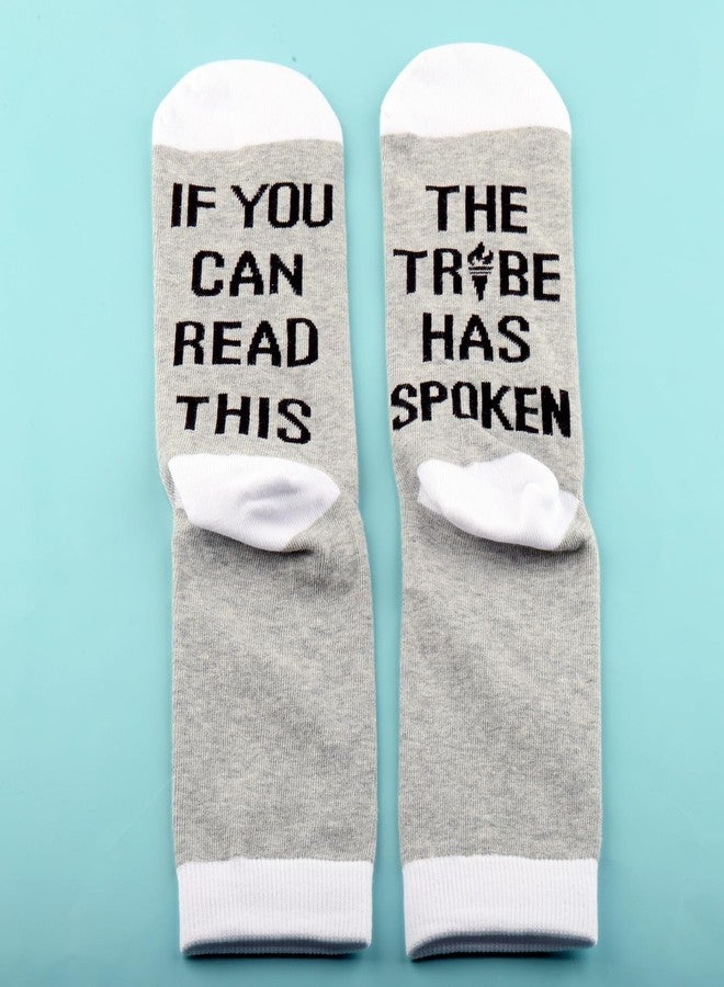 JXGZSO 2 Pairs Tv Show Inspired Merch Survivor Gift You Can Read This Tribe Spoken Socks Gift for fans (Tribe Spoken) - Image 5