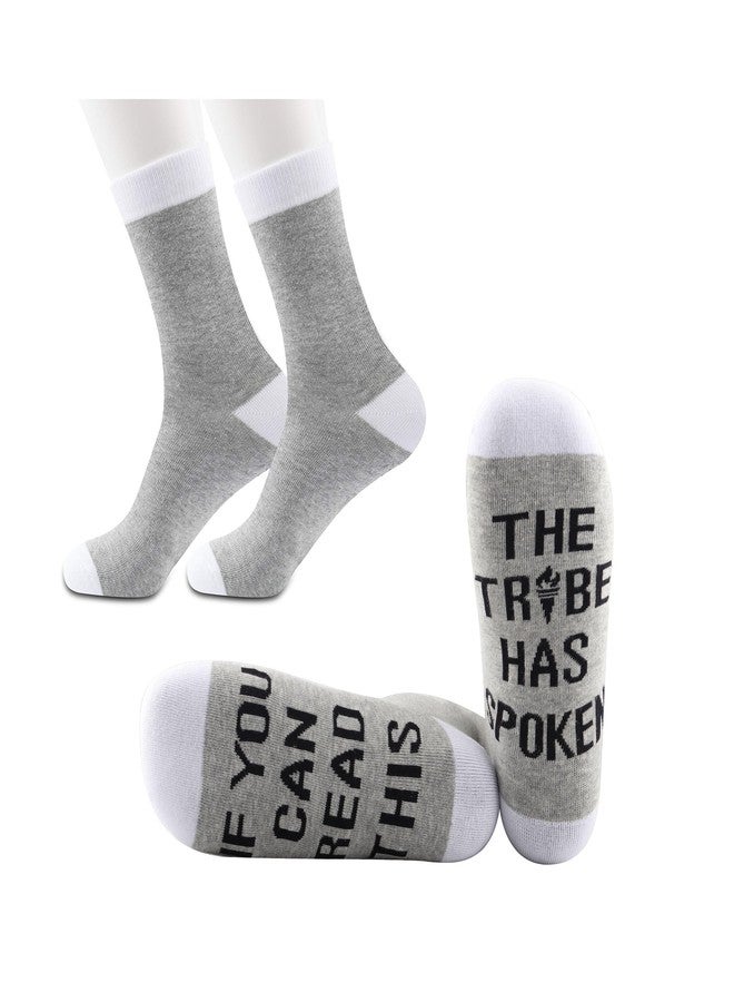 JXGZSO 2 Pairs Tv Show Inspired Merch Survivor Gift You Can Read This Tribe Spoken Socks Gift for fans (Tribe Spoken) - Image 1