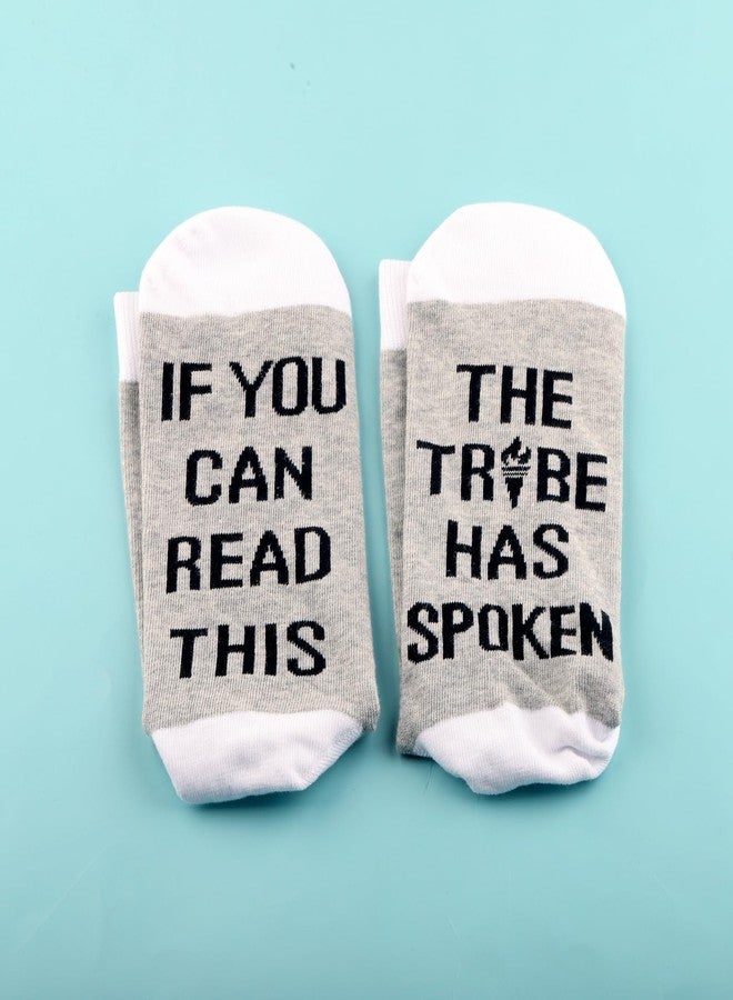 JXGZSO 2 Pairs Tv Show Inspired Merch Survivor Gift You Can Read This Tribe Spoken Socks Gift for fans (Tribe Spoken) - Image 3