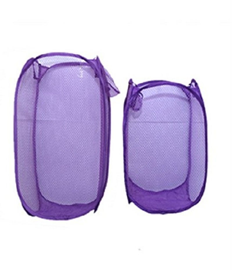 Kuber Industries Mesh Laundry Basket 8 Pcs Set (4 Big+4 Small) - Colour and Print Might Vary According to availibility - Image 2