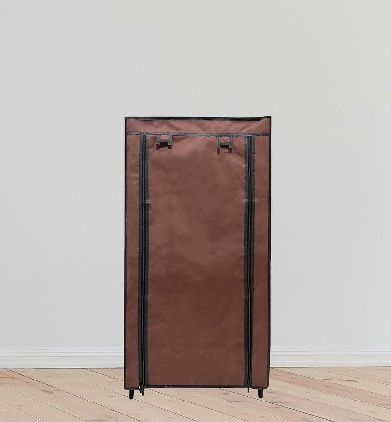 PHILOSHOP PHILOSHOP DIY Shoe Rack OrganizerMultiPurpose Plastic 9 Layers Portable and Folding Shoe Rack Brown - Image 5