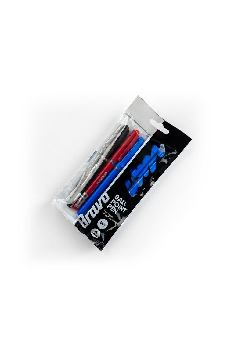 BRAVO 100 Ball Pen Poly Bag [6 PEN] - Image 2