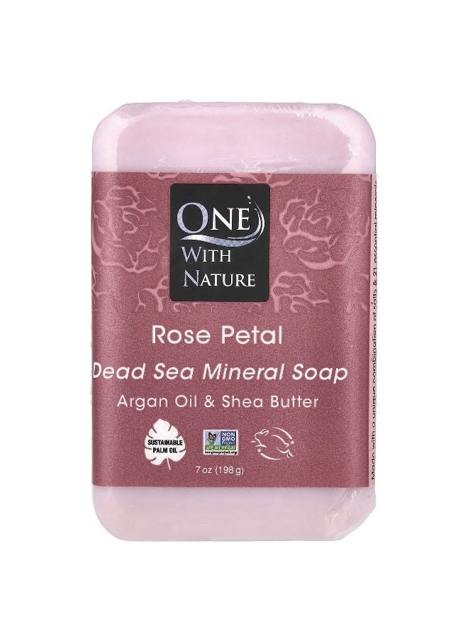 ONE WITH NATURE One with Nature, Dead Sea Mineral Soap Bar, Rose Petal, 7 oz (198 g)  - Image 1