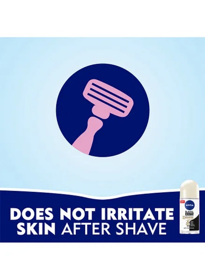 نيفيا رول أون بلاك آند وايت سيلكي سموث للسيدات، 50 مل - Image 4